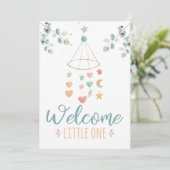 Faire-part Boho Simplicity Welcome Little One Baby (Debout devant)