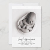 Faire-part Boho Simplicity Welcome Little One Baby (Dos)