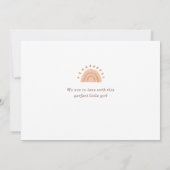 Faire-part Boho Sunshine Naissance du bébé (Dos)