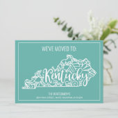 Faire-part Boho Turquoise Floral Mandala Kentucky State Movin (Debout devant)