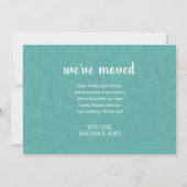 Faire-part Boho Turquoise Floral Mandala Montana Moving (Dos)