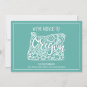 Faire-part Boho Turquoise Floral Mandala Oregon State Moving (Devant)