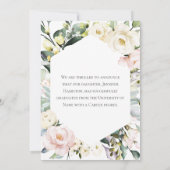 Faire-part Boho Verdure Cadre Floral Photo Graduation (Dos)