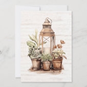 Faire-part Boho Watercolor Plante Shelf Moving (Dos)
