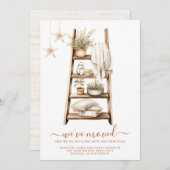 Faire-part Boho Watercolor Plante Shelf Moving (Devant / Derrière)