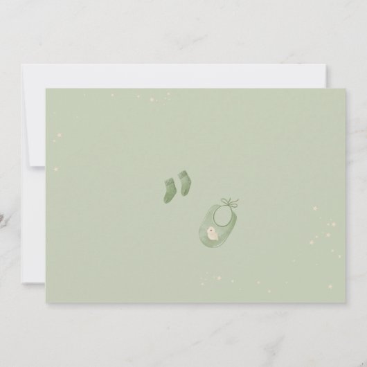 Faire-part Boho Whimsical Baby Clothes (Dos)