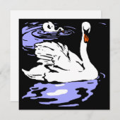 Faire-part Bois de la ferme victorienne Animaux Swans (Devant / Derrière)