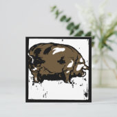 Faire-part Bois de l'État victorien Animaux de ferme Cochons (Debout devant)