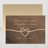 Faire-Part Bois Rustique Mariage (Devant / Derrière)