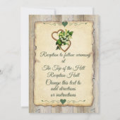 Faire-part Bois rustique simple et vieux papier, Lily & Heart (Dos)