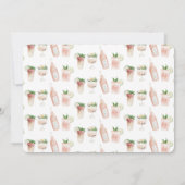 Faire-part boissons peintes à l'aquarelle week-end bacheloret (Dos)