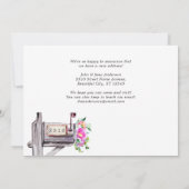 Faire-part Boite aux lettres moderne aquarelle florale Nouvel (Dos)