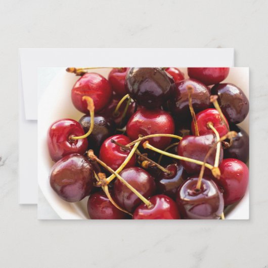 Faire-part bol de cerises (Devant)