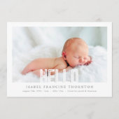 Faire-part BOLD Bonjour photo collage bébé naissance (Devant)