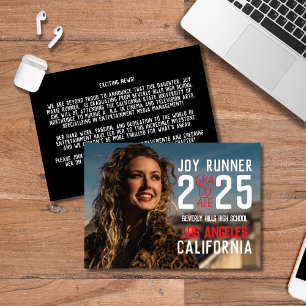 Faire-part Bold Classe moderne de 2025 diplôme d'études secon