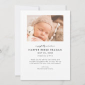 Faire-part Bold Little Miracle Christmas White Photo Birth (Dos)