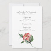 Faire-part Bold Pink Magnolia - Beau Mariage Floral (Dos)