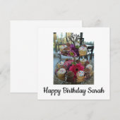 Faire-part Bon anniversaire Sarah (Devant / Derrière)