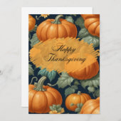 Faire-part Bon thanksgiving avec Beau Citrouille (Devant / Derrière)