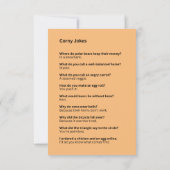 Faire-part Bon thanksgiving Dîner table corny plaisanteries (Dos)