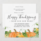 Faire-part Bon thanksgiving Nouveau Accueil Citrouille Vacanc (Devant / Derrière)