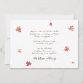 Faire-part Bon thanksgiving Nouvelle adresse Citrouille d'acc (Dos)