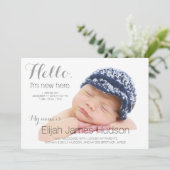 Faire-part Bonjour Baby Boy Annonces de naissance (Debout devant)