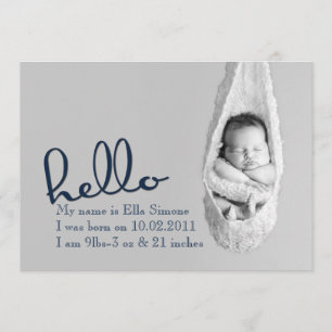 Faire-part Bonjour Bébé - annonce de naissance