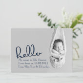 Faire-part Bonjour Bébé - annonce de naissance (Debout devant)
