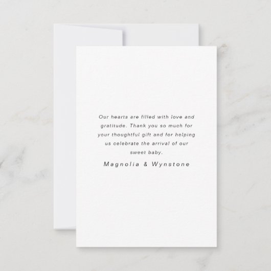 Faire-part Bonjour bébé | Quatre photos de naissance moderne (Dos)