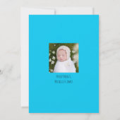 Faire-part Bonjour Bébé Typographie Collage Moderne (Dos)