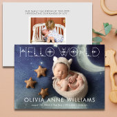 Faire-part Bonjour le monde Nouveau bébé photo