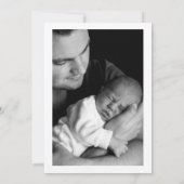 Faire-part Bonjour le monde photo naissance bébé (Dos)