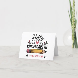 Faire-part Bonjour maternelle personnalisé retour à l'école