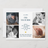 Faire-part Bonjour, petit garçon d'or Hart Fotocollage Baby (Dos)