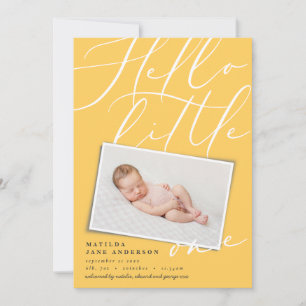 Faire-part Bonjour petit un chic élégant photo moderne