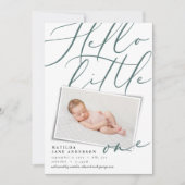 Faire-part Bonjour petite une photo moderne (Devant)