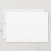 Faire-part Bonjour Script Photo Vert - Annonce de Naissance (Dos)