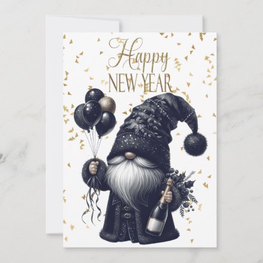 Faire-part Bonne année Gnome (Devant)