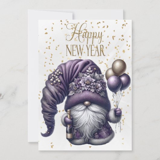 Faire-part Bonne année Gnome (Devant)