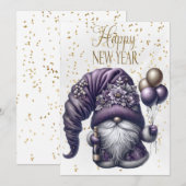 Faire-part Bonne année Gnome (Devant / Derrière)