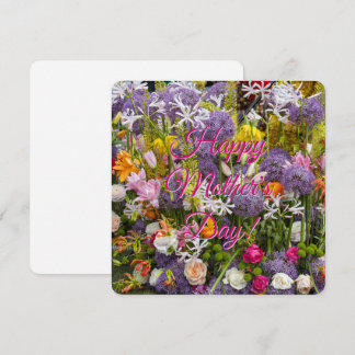 Faire-part Bonne fête des mères avec des fleurs