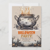 Faire-part Bonne Halloween Éffrayant Cauldron Party Invitatio (Devant)