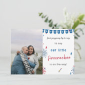 Faire-part Bonne indépendance 4 juillet photo de grossesse bé (Debout devant)