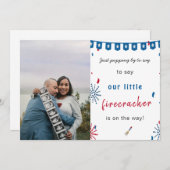 Faire-part Bonne indépendance 4 juillet photo de grossesse bé (Devant / Derrière)