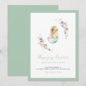 Faire-part Bonne Pâques mignonne Bunny Nouvelle Maison Faire- (Devant / Derrière)