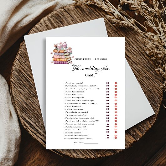 Faire-part BookNouveau chapitre Commencer Weding Chaussure Je