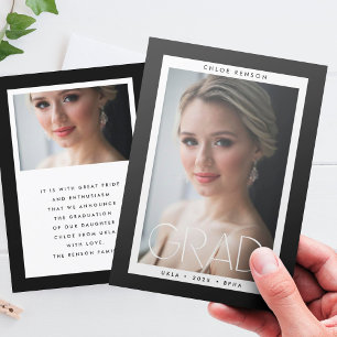 Faire-part BORDERS GRAD University Graduate Photo Graduate