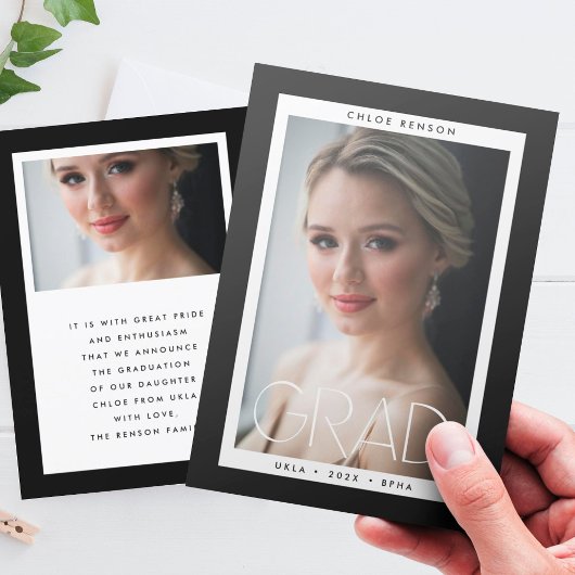 Faire-part BORDERS GRAD University Graduate Photo Graduate