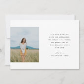 Faire-part Borders Moderne Simple Photo Blanc Blanc Onyx Grad (Dos)